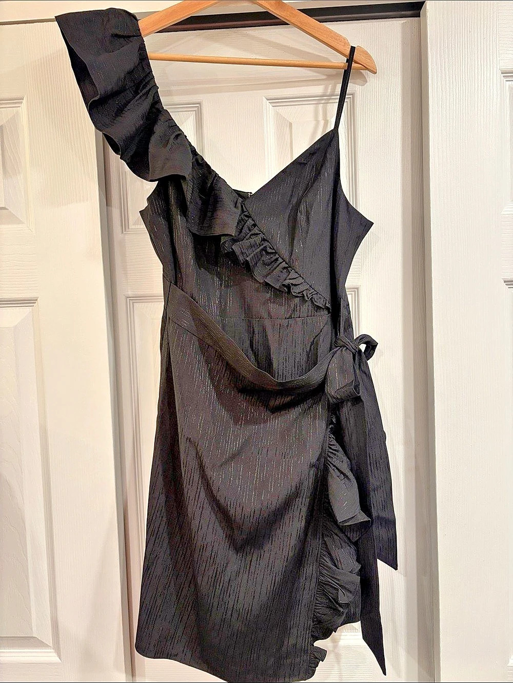 NWT Lilly Pulitzer Lavianna Dress Ruffle Mini Dress in Black